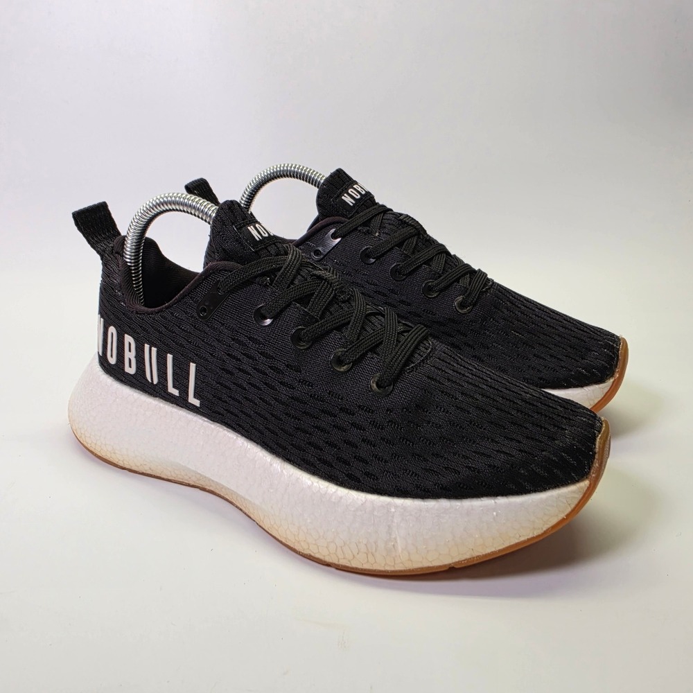 NOBULL Knit Runner Womens 8 Black Athleisure Minimalist Gym Shoes Cross Training - Picture 1 of 16